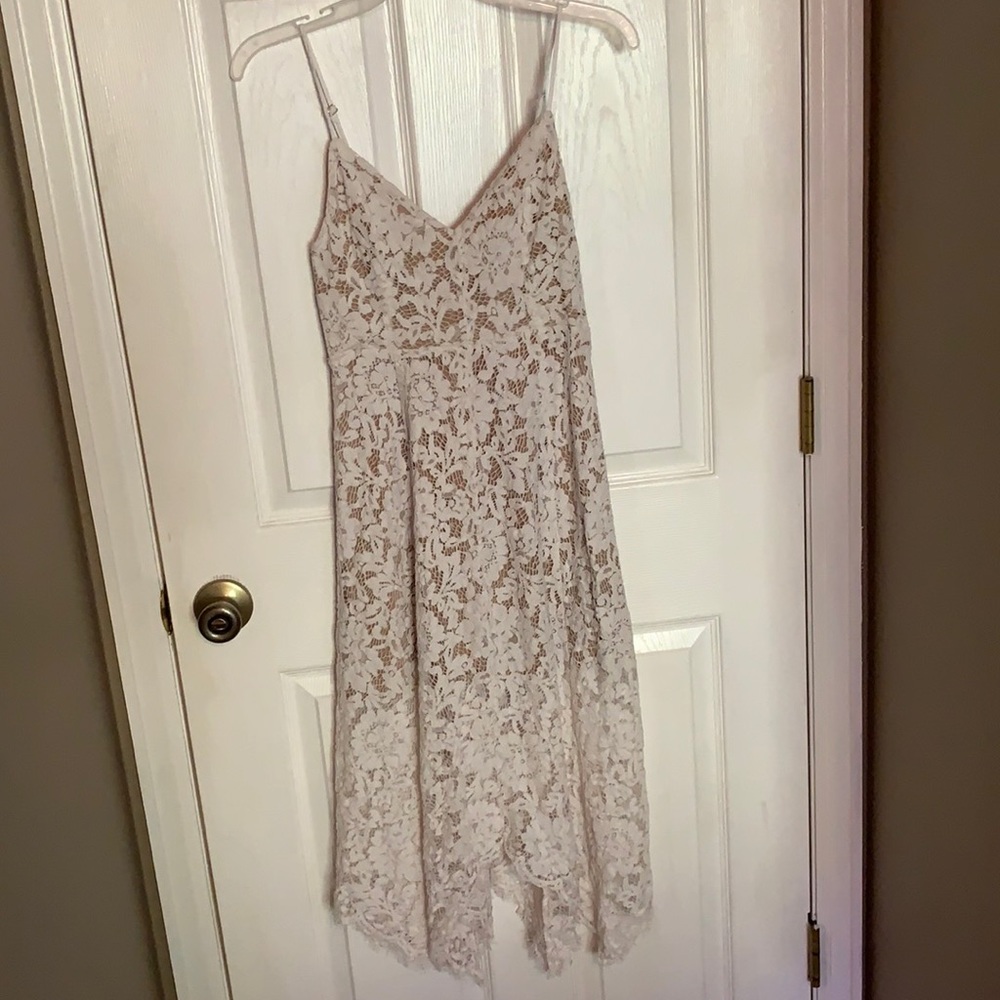 White Lace Midi Dress